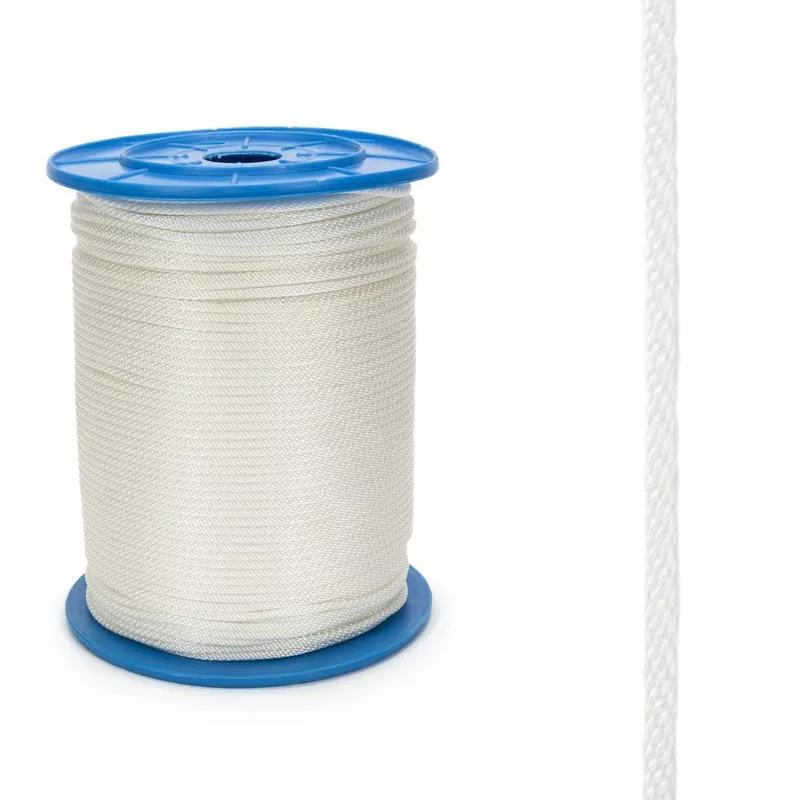 1/8″ Solid Braid Polyester White