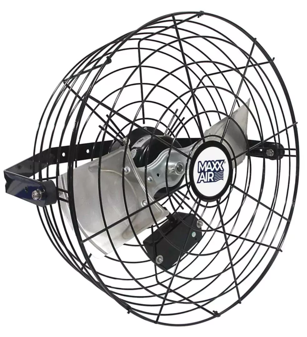 18" High Velocity 3-Speed Wall Mount Fan, 3300 cfm