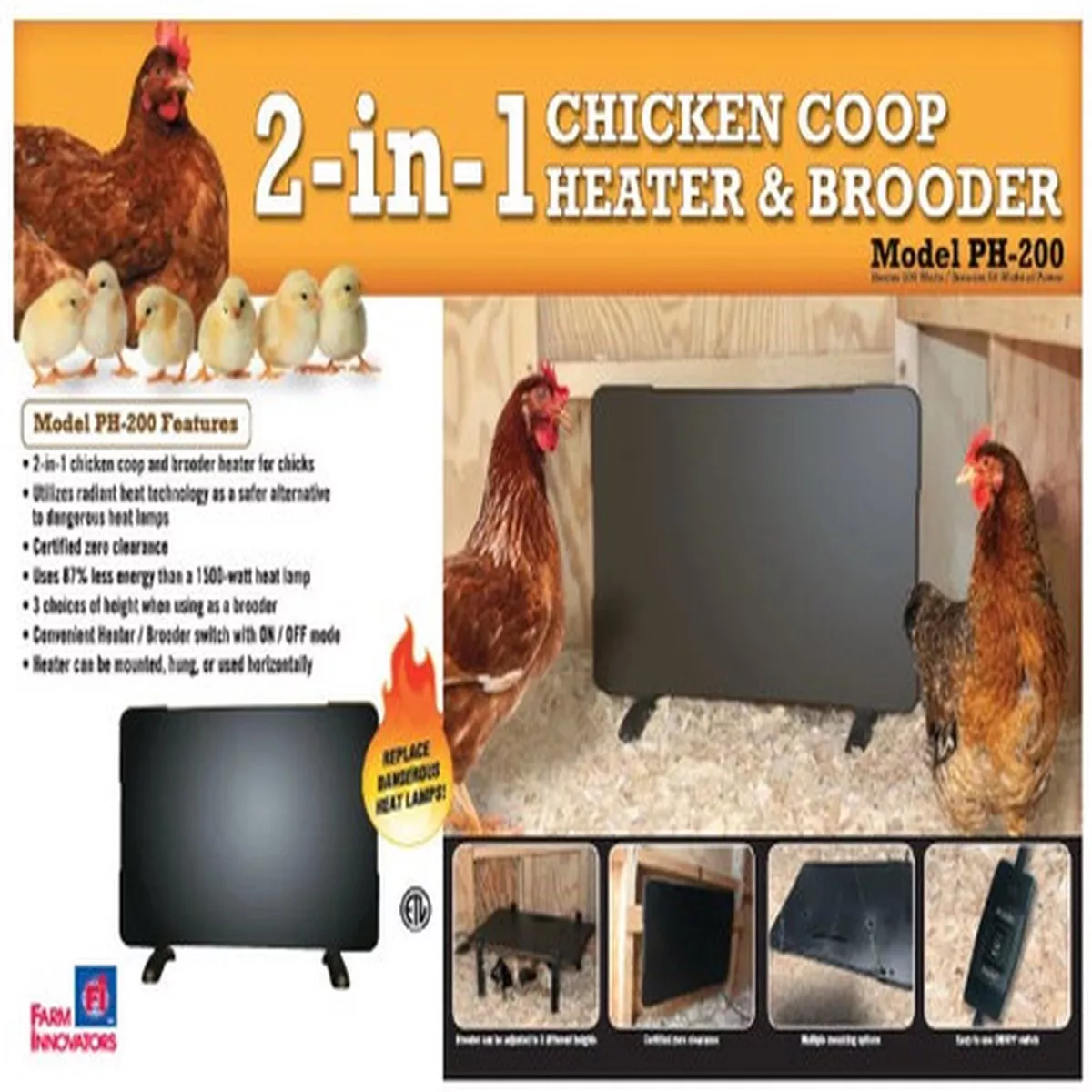 2-In-1 Chicken Coop Heater And Brooder