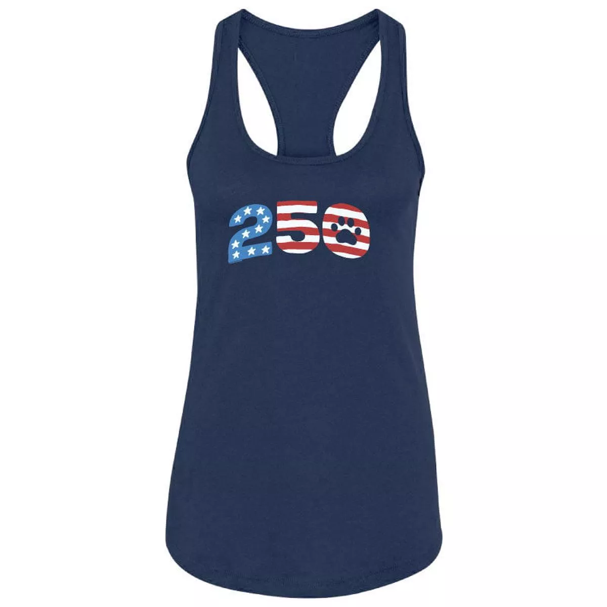 250 Paw – Ladies Racerback Tank Top