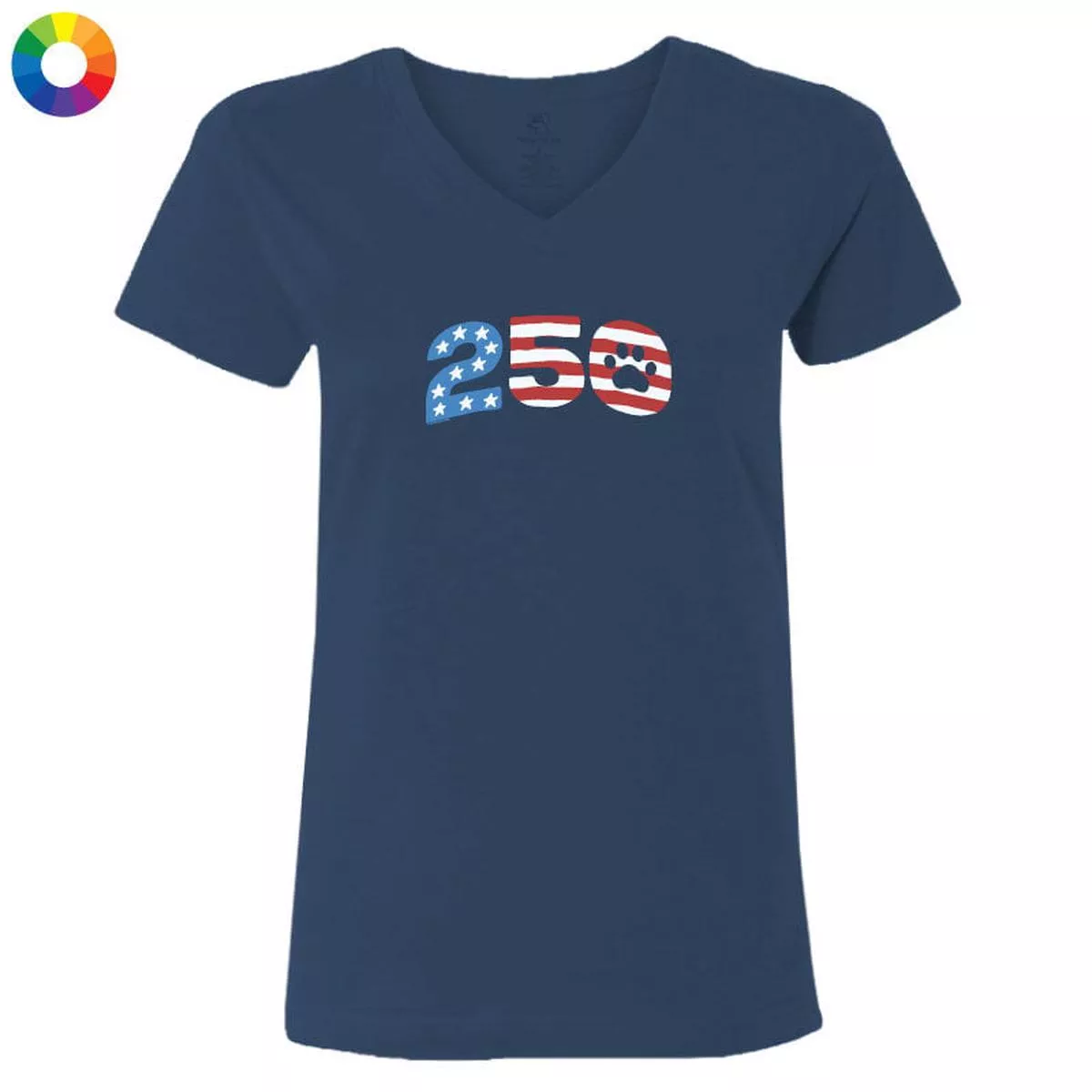 250 Paw – Ladies T-Shirt V-Neck