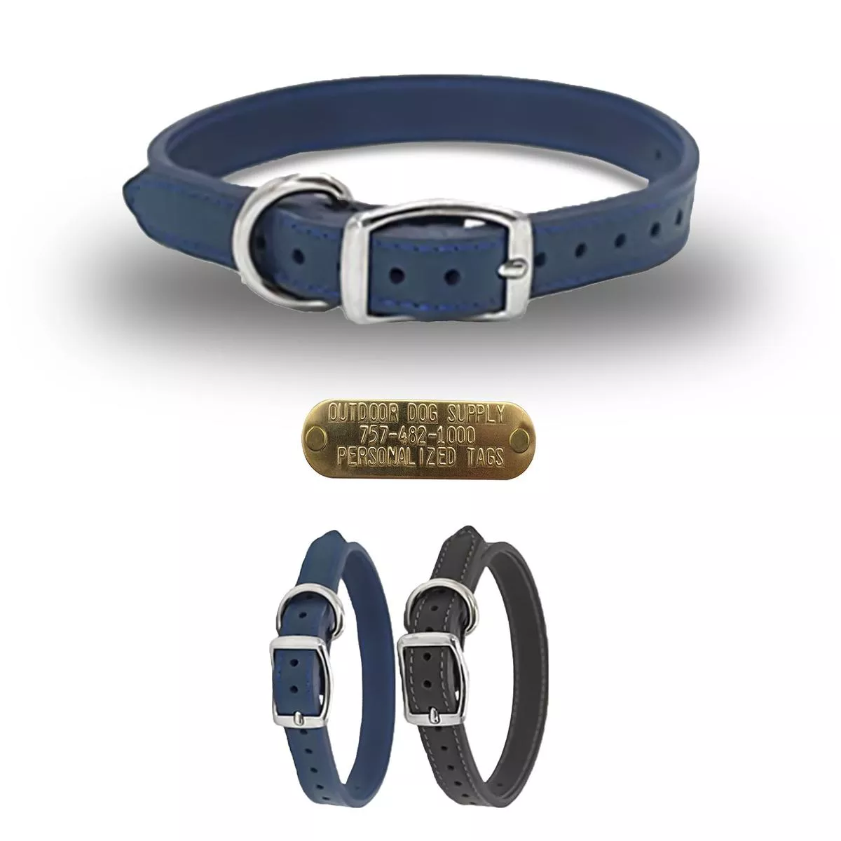 3/4″ UltraSoft Luxe Leather Dog Collar