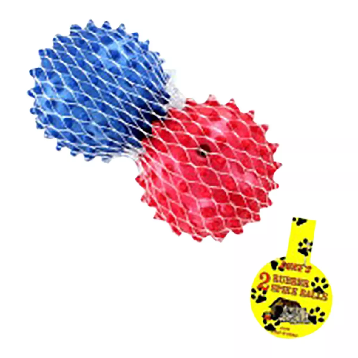 3" Rubber Spike Dog Balls, 2 Pack
