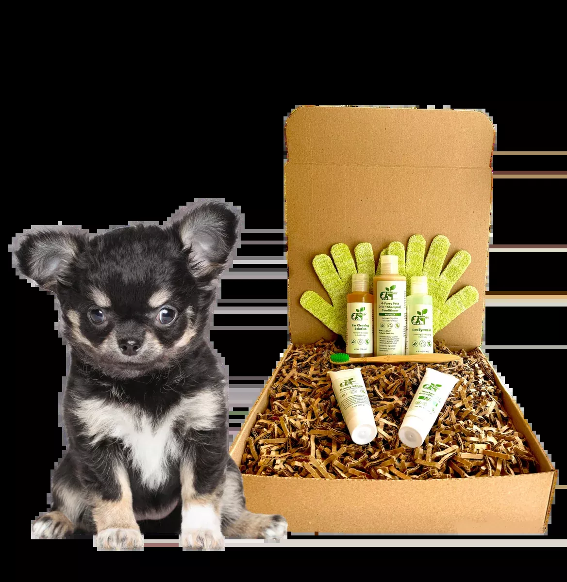 4-FURRY DOGS *SENSITIVE GROOMING KIT