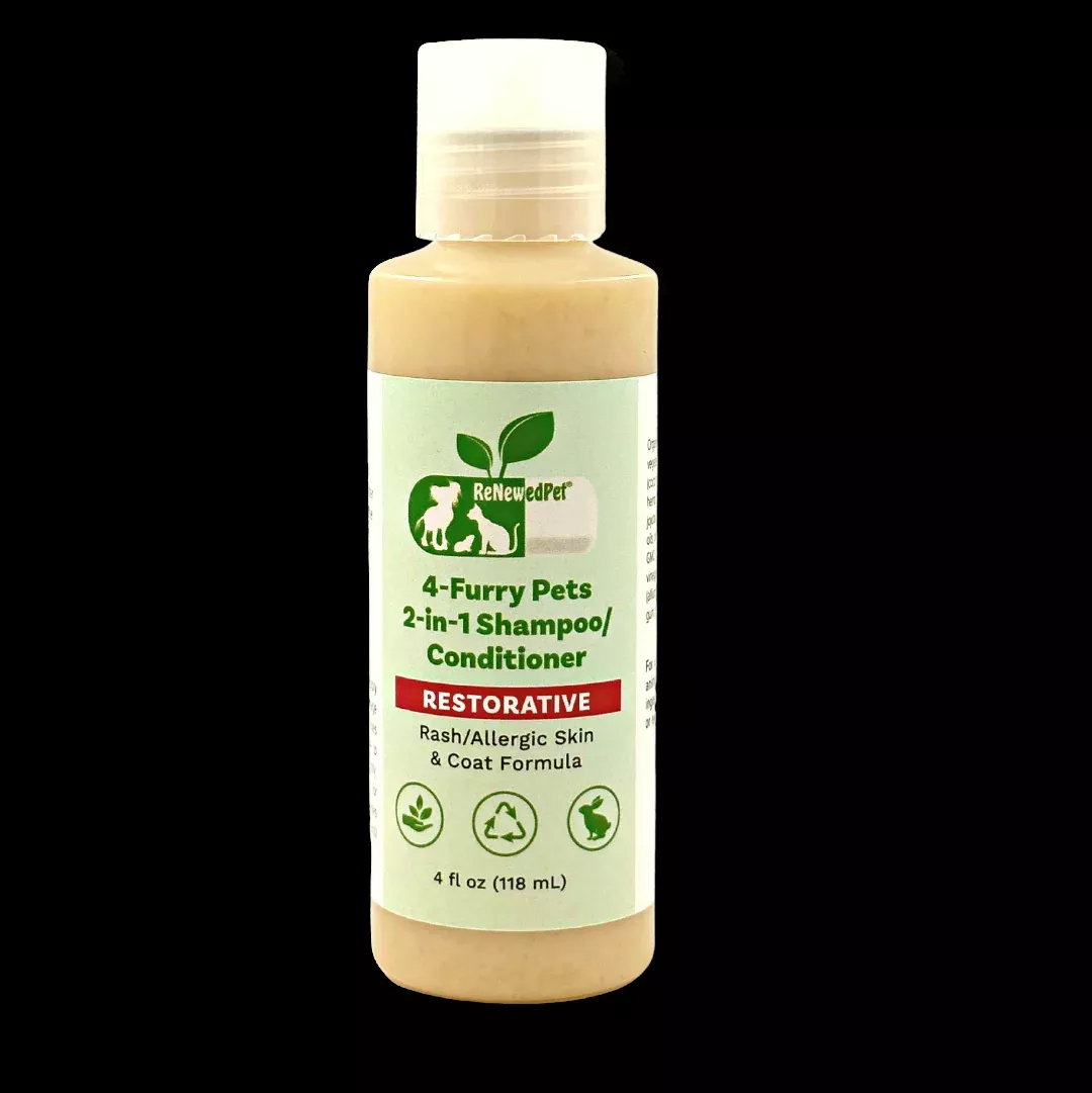 4-FURRY PETS 2-IN-1 * RESTORATIVE SHAMPOO & CONDITIONER