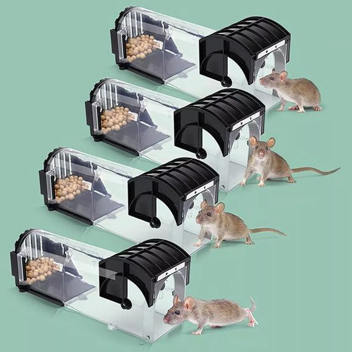 4 Pack Humane Mouse Traps Indoors & Outdoor