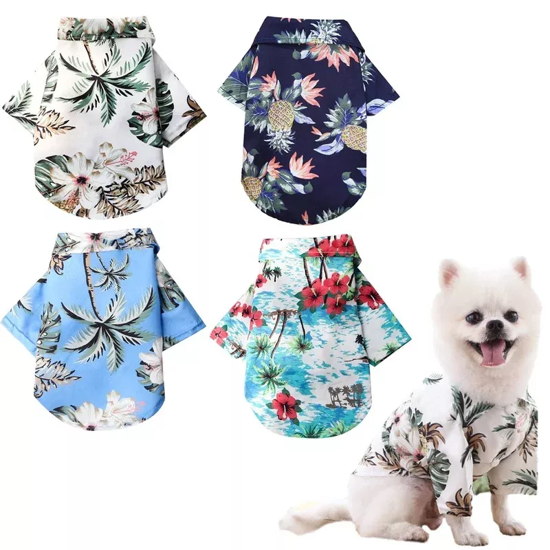 4 pieces pet summer shirts flower pattern printed puppy clothing pet beach dog clothing cats outfit shirt pet for small to medium -sized pets (small) small – Creating a Sanctuary for Your Pets and Visiting Wildlife
