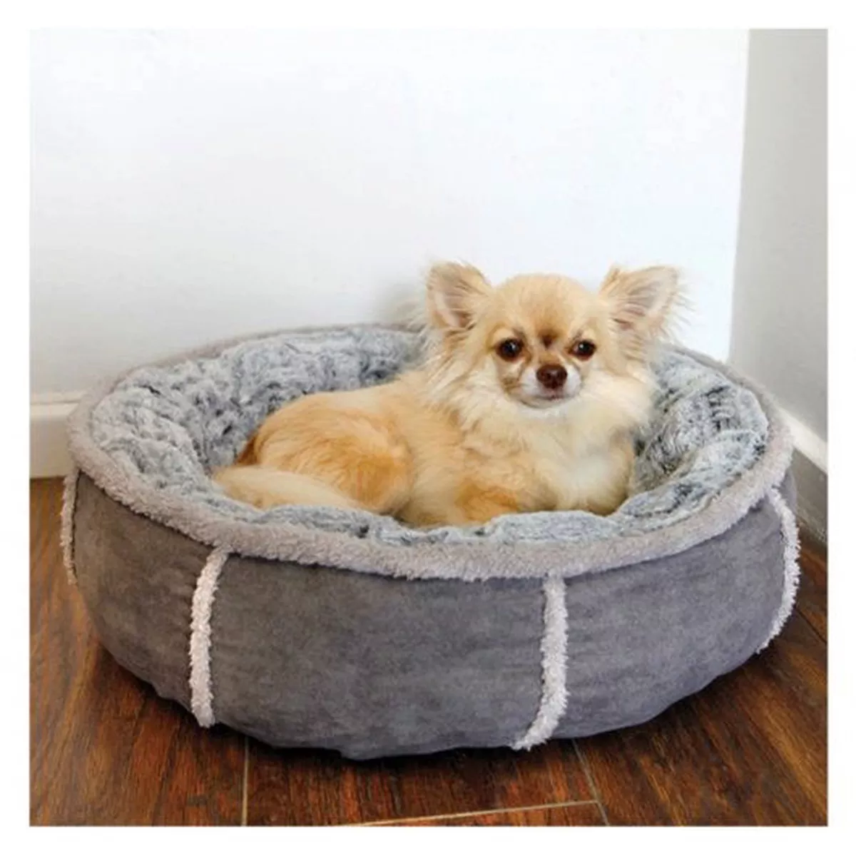 40 Winks Deep Plush Donut Bed Grey 68.5cm (27")