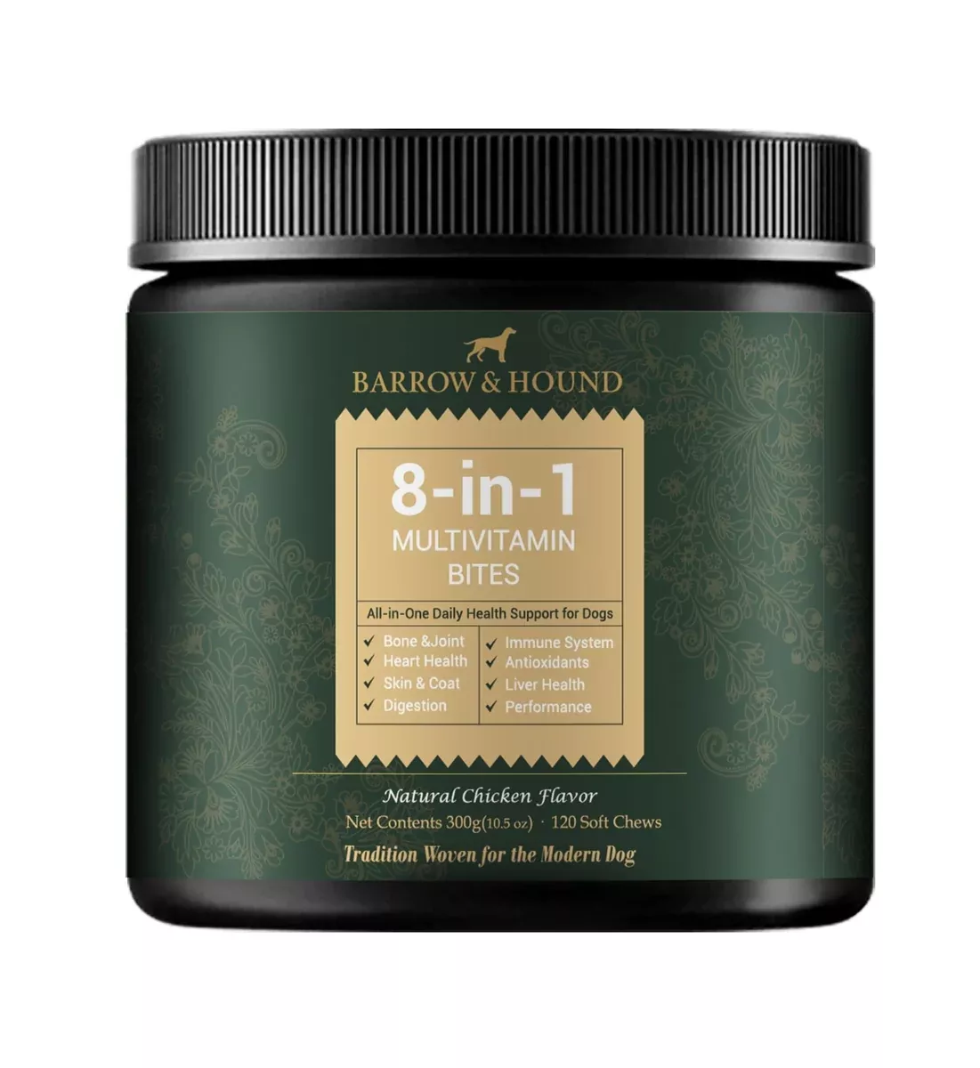 8-in-1 Daily Multivitamin Bites for Dogs – All-in-One Health Support, 120 Soft Chews