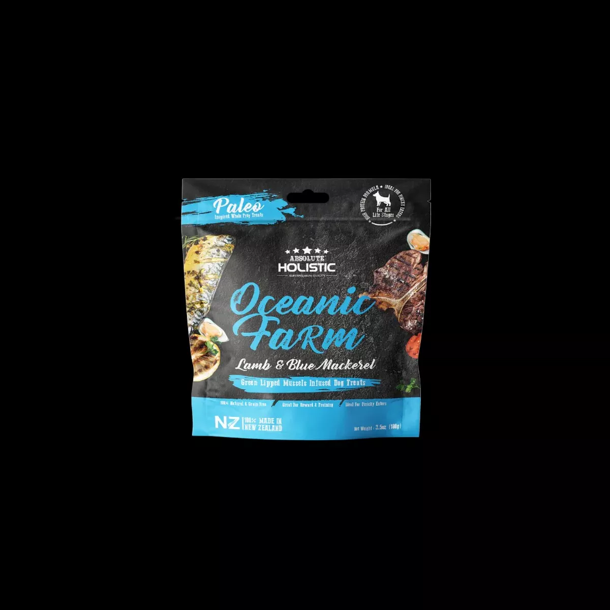 Absolute Holistic Air Dried Dog Treats | Lamb & Blue Mackerel 200g