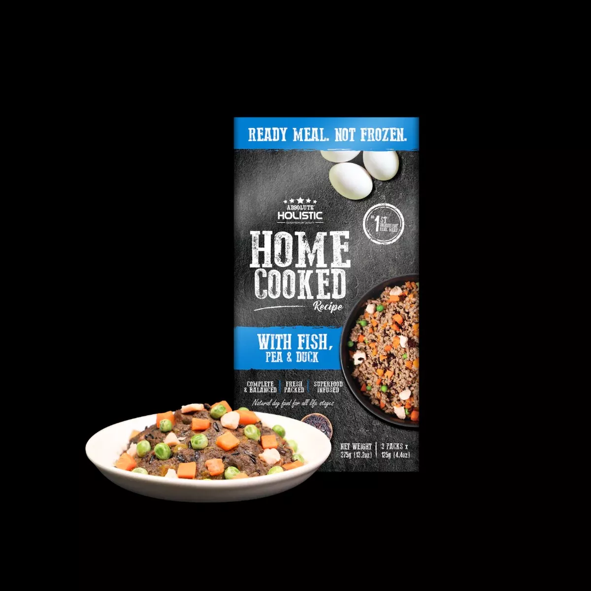 Absolute Holistic Dog Food Home Cooked Recipe | Fish, Peas & Duck