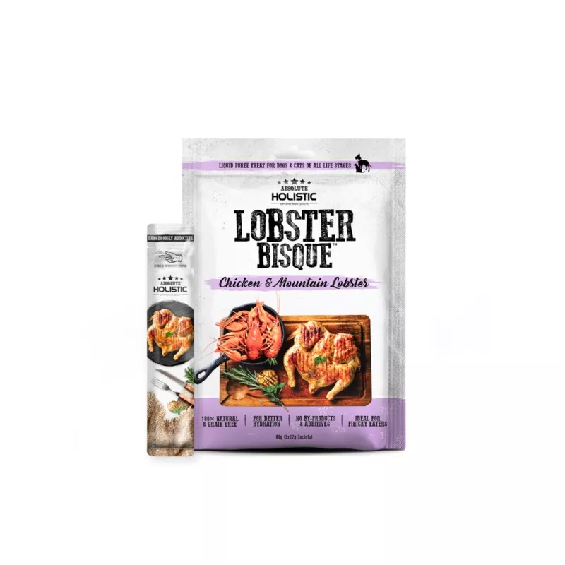 Absolute Holistic Liquid Bisque Treats | Chicken & Lobster Bisque