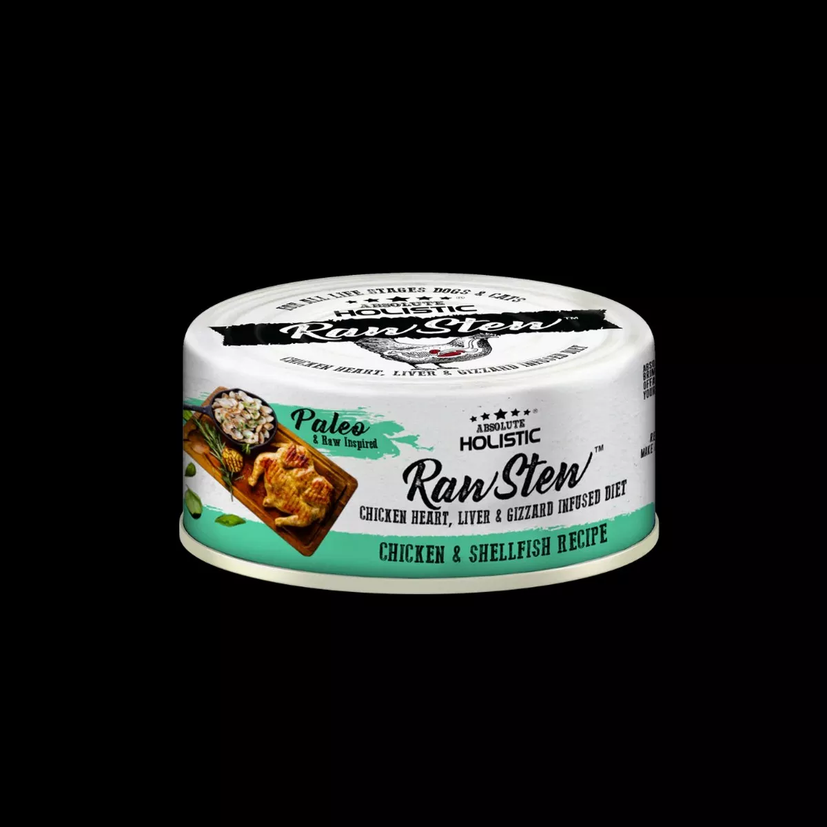 Absolute Holistic Wet Cat & Dog Food Raw Stew | Chicken & Shellfish