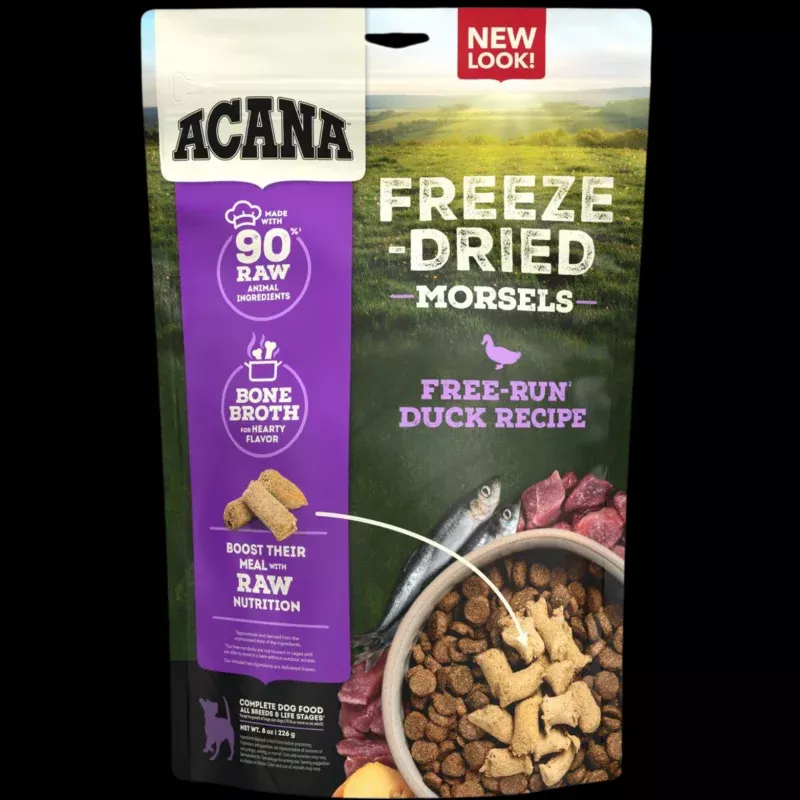 Acana Duck Recipe Morsels Grain-Free Freeze-Dried Dog Food & Topper 8-oz