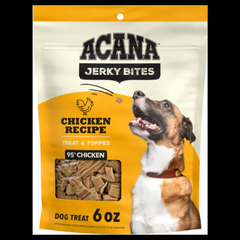 ACANA Jerky Bites Poultry Flavor Grain-Free High-Protein Jerky Dog Treats, 6-oz bag