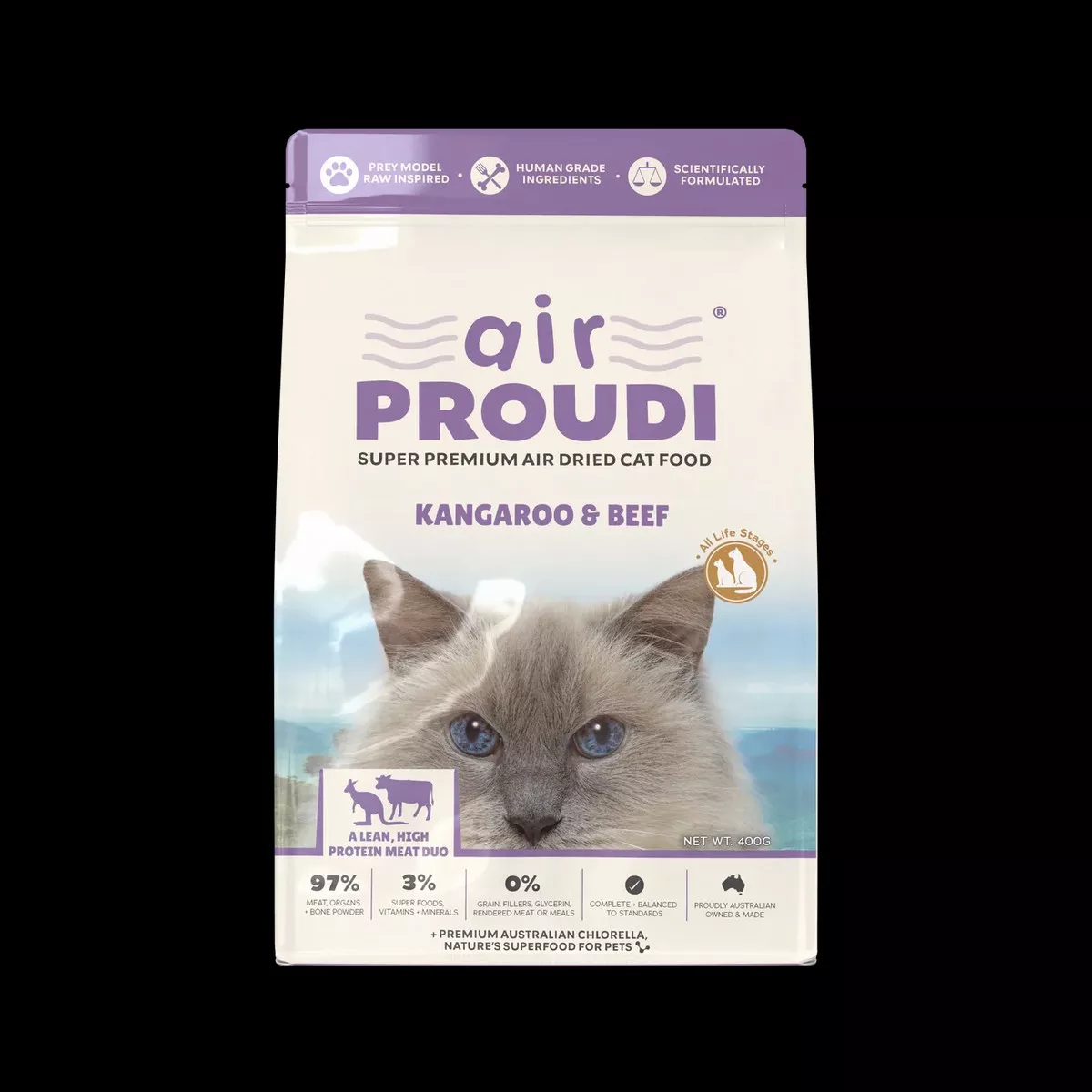 Air Proudi Air Dried Cat Food - Kangaroo & Beef