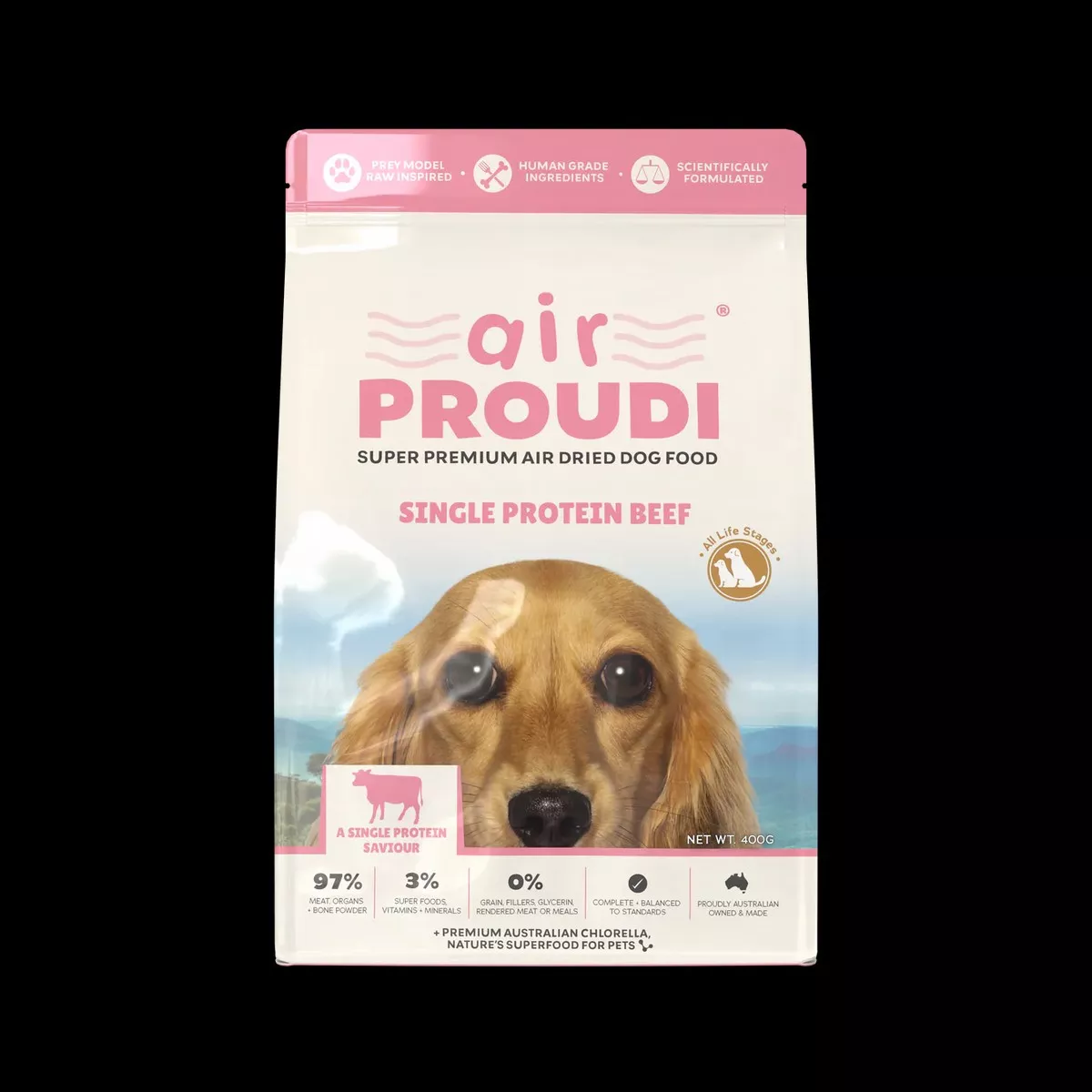 Air Proudi Air Dried Dog Food - Single Protein Beef