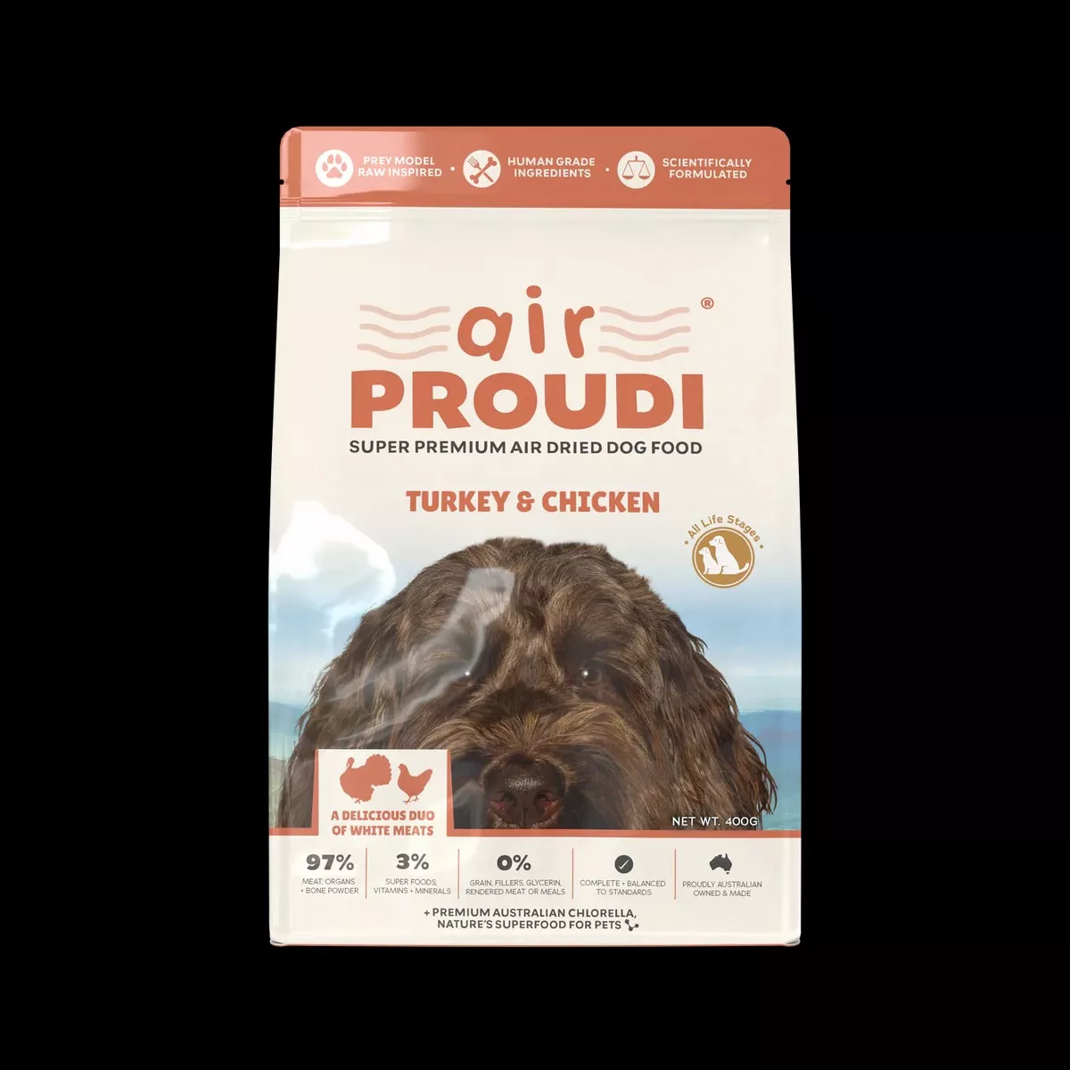 Air Proudi Air Dried Dog Food - Turkey & Chicken