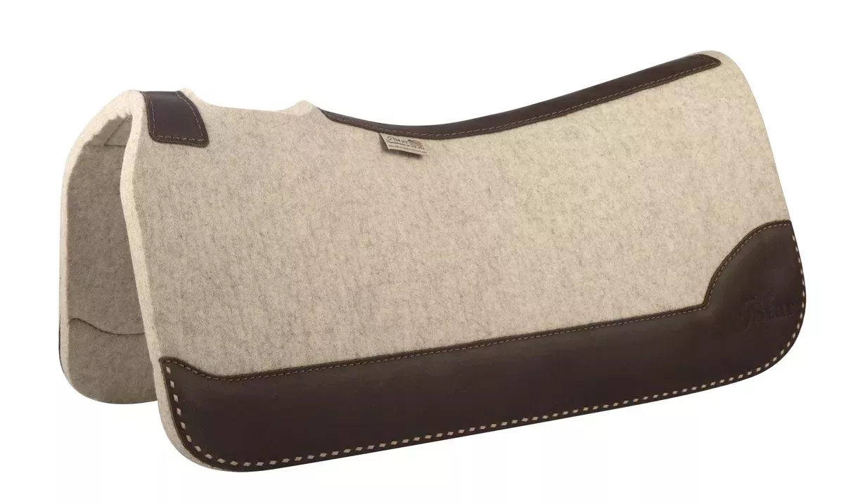 "The All Around" 5 Star Buckstitch Saddle Pad, 30" x 30" Natural