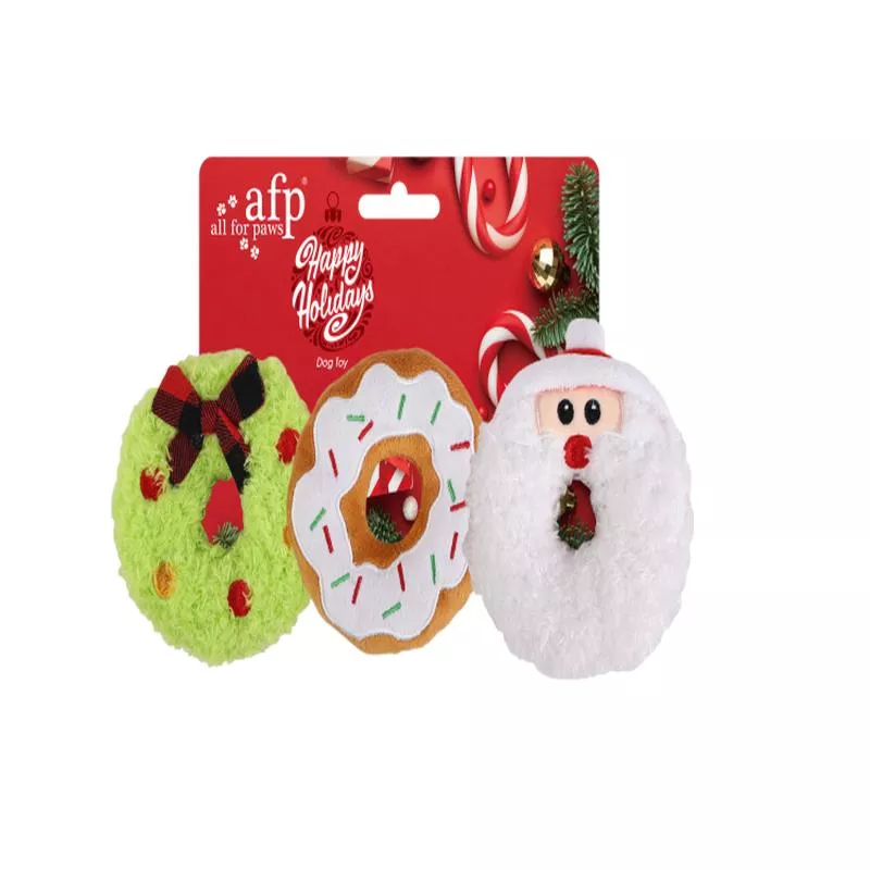 All For Paws HOHOHO – 3 pack Donut Toys