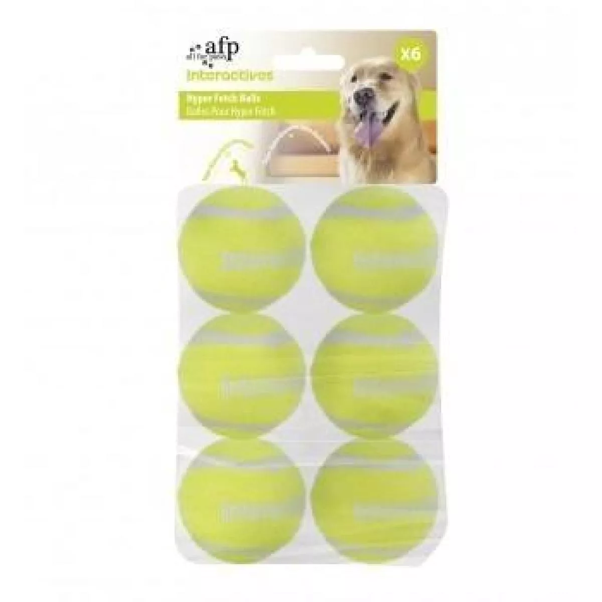 All For Paws Maxit Fetch Super Bounce Tennis Balls 6/pk