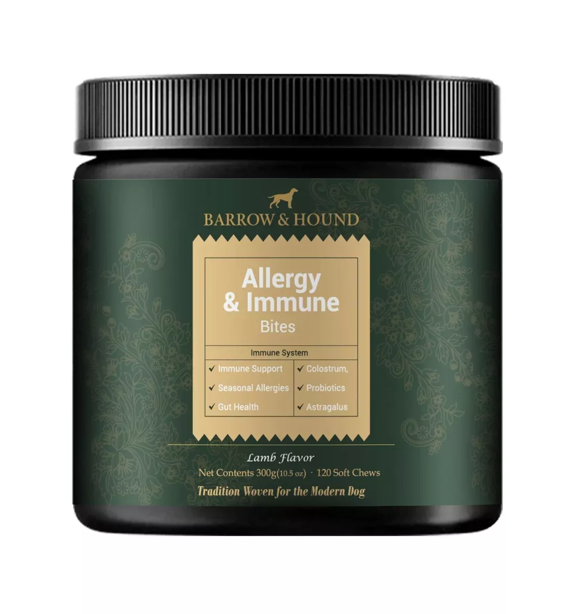 Allergy & Immune Bites for Dogs – Colostrum, Probiotics & Omega-3 – Seasonal Allergy & Itchy Skin Relief – Peanut Butter Flavor