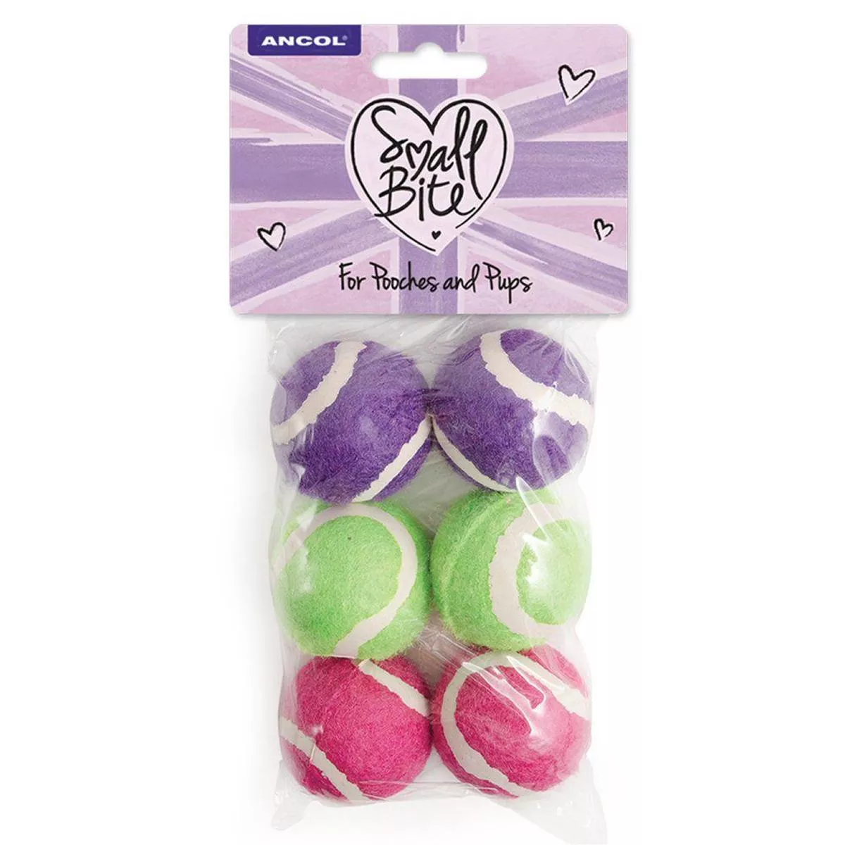 Ancol Small Bite 4.5cm Tennis Balls