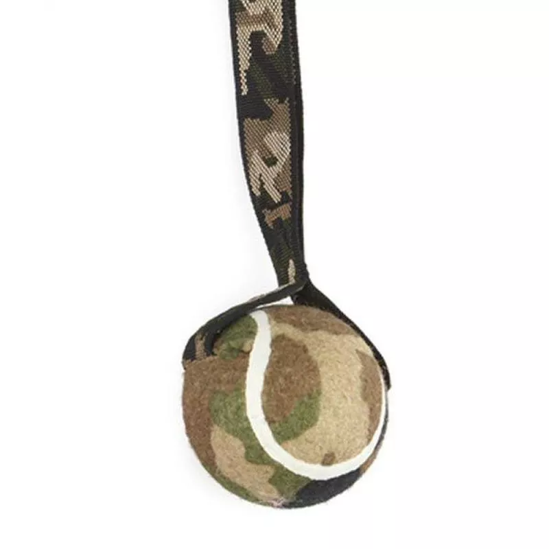 Ancol Tennis Ball with Strap Dog Toy