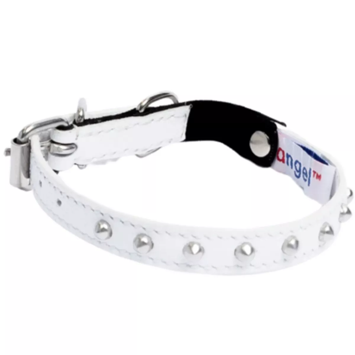Angel Studded Leather Cat Collar