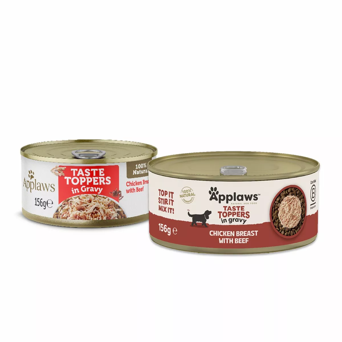 Applaws Taste Toppers Chicken Breast with Beef in Gravy 156g