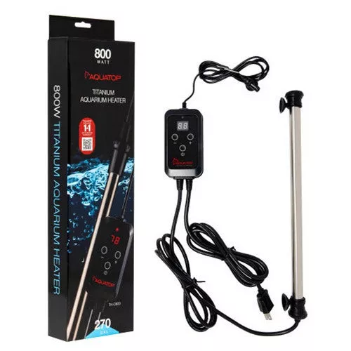 Aquatop, Submersible Titanium Aquarium Heater and External Thermostat, 1 Count / 800 Watt