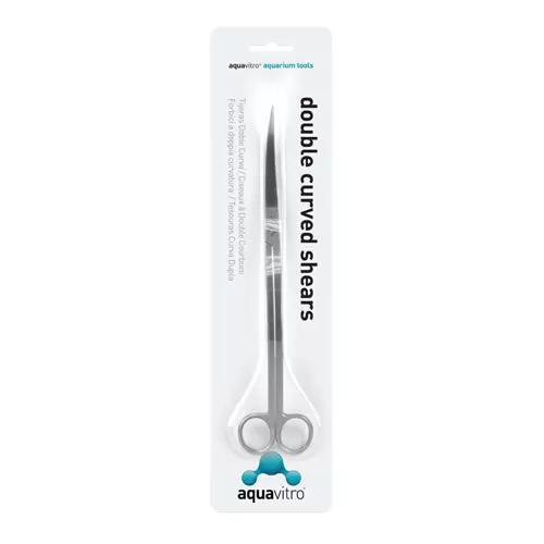 aquavitro, aquavitro Stainless Steel Double Curved Sheers Aquarium Tool, Silver, 1 Each/10 in