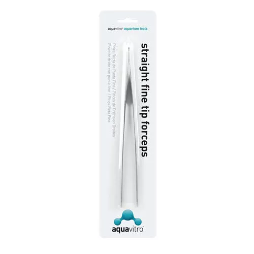 aquavitro, aquavitro Stainless Steel Straight Fine Tip Forceps Aquarium Tool, Silver, 1 Each/10 in