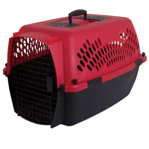 Aspen Pet, Pet Porter Dog Kennel Hard-Sided Deep Red Black, 1 Each / 26 Inches