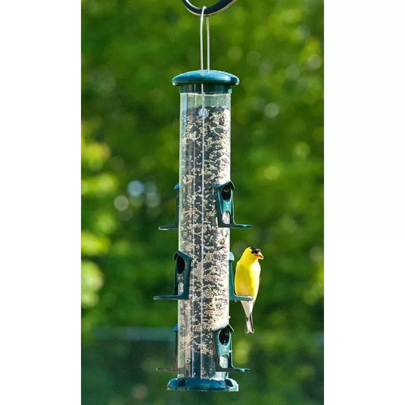 Audubon Seed Tube Bird Feeder, Green, 15in