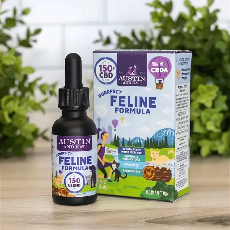 Austin and Kat Feline Formula Oil 150mg 1 OZ