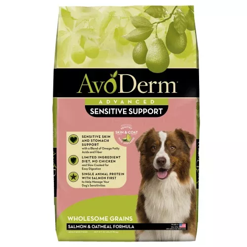 Avoderm, AvoDerm Natural Advanced Sensitive Support Salmon & Oatmeal Formula, 1 Each/22 lb