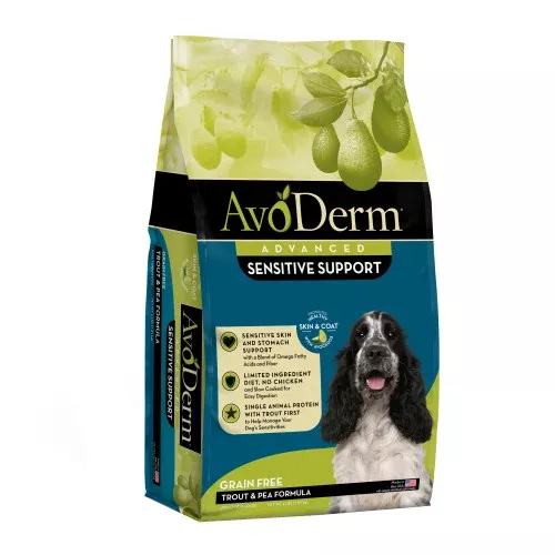 Avoderm, AvoDerm Natural Advanced Sensitive Support Trout & Pea Formula Dry Dog Food, 1 Each/4 lb