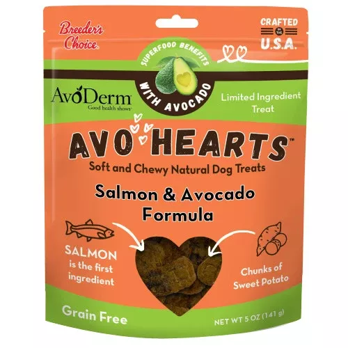 Avoderm, AvoDerm Natural AvoHearts Natural Dog Treats, Salmon & Avocado, 1 Each/5 Oz