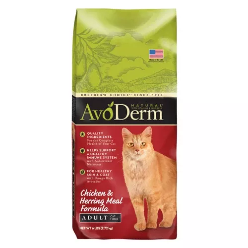 Avoderm, AvoDerm Natural Chicken & Herring Meal Formula - Adult Dry Cat Food, 1 Each/6 lb