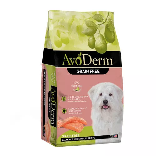 Avoderm, AvoDerm Natural Grain Free Salmon and Vegetables Recipe All Life Stages Dry Dog Food, 1 Each/4 lb