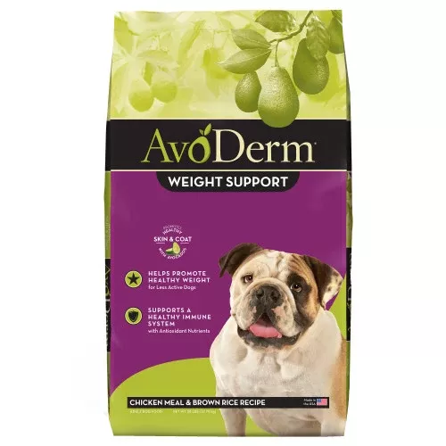 Avoderm, AvoDerm Natural Weight Support Chicken Meal & Brown Rice Recipe Dry Dog Food, 1 Each/28 lb