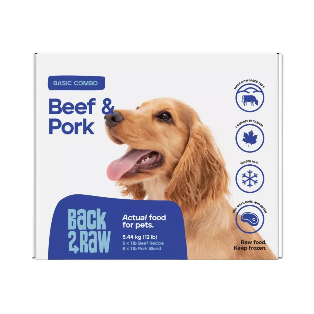 Back 2 Raw Basic Combo for Dogs - Beef Recipe & Pork Blend