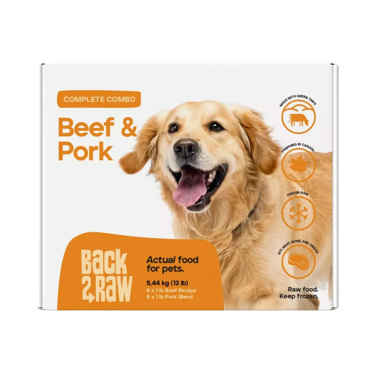 Back 2 Raw Complete Combo for Dogs - Beef Recipe & Pork Blend