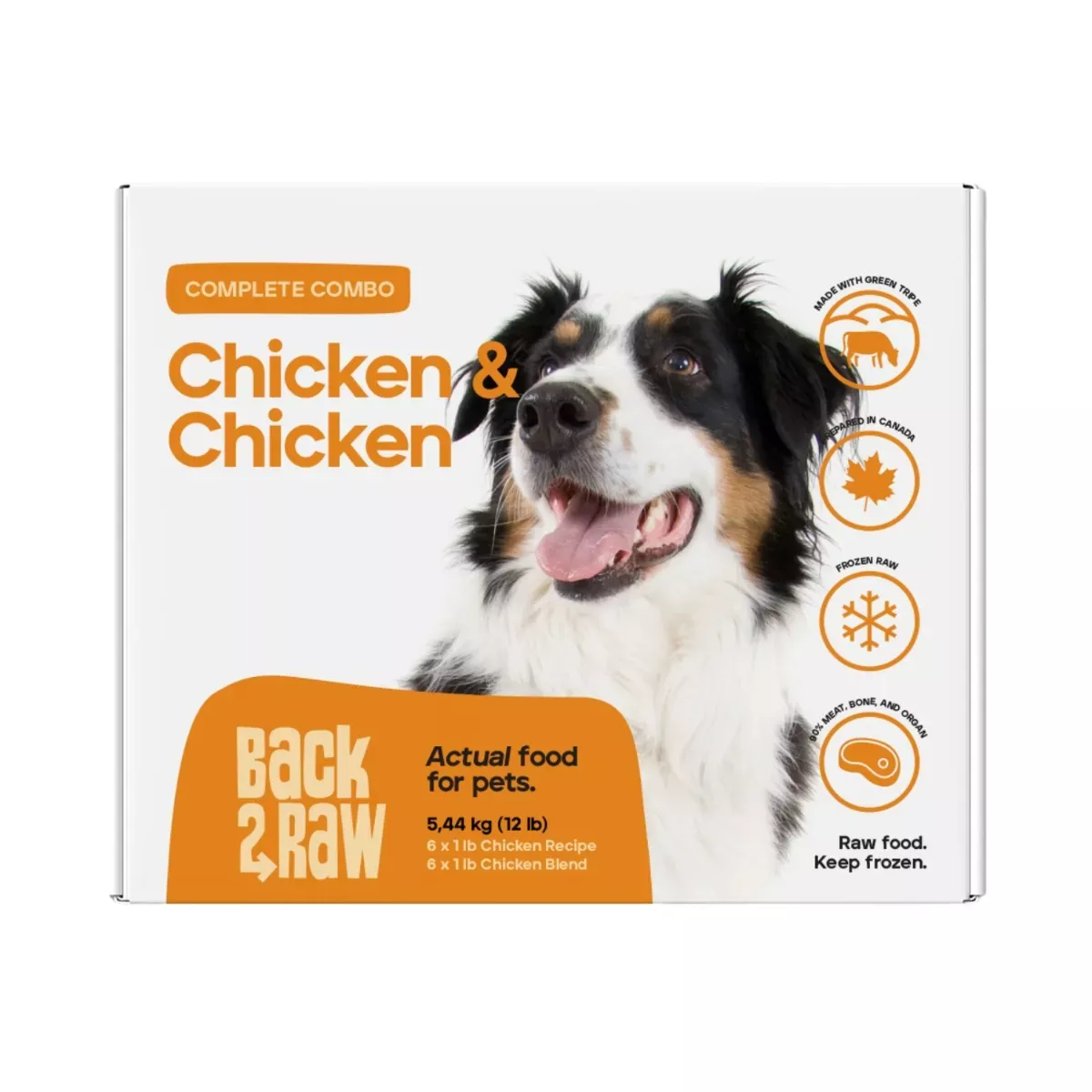 Back 2 Raw Complete Combo for Dogs - Chicken Recipe & Chicken Blend
