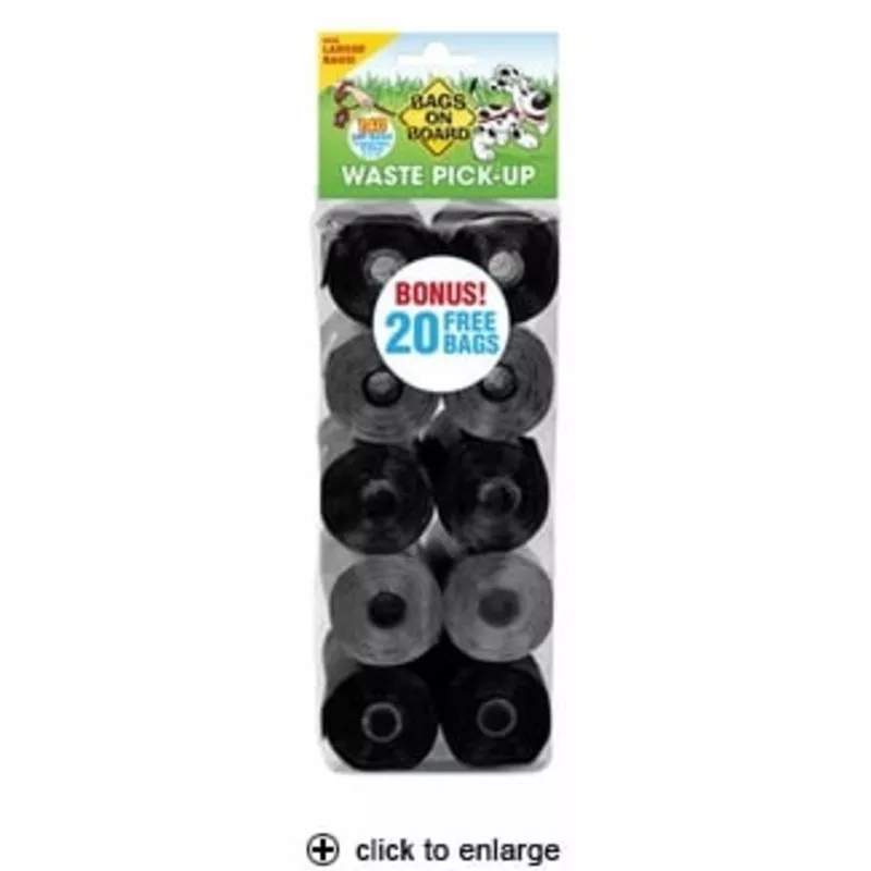Bags on Board Dog Waste Bag Refills 120ct Black Grey