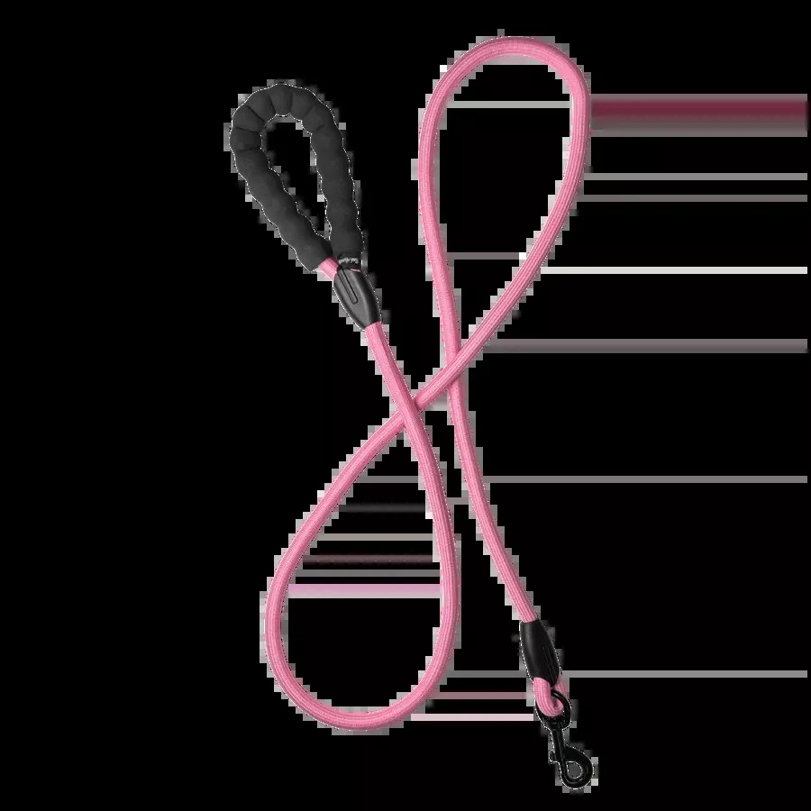 Bark Appeal Rope Leash with Comfort Handle Light Pink