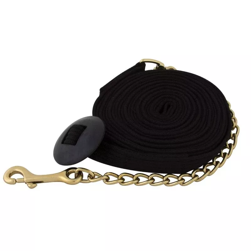 Basic Flat Cotton Web Lunge Line with Chain