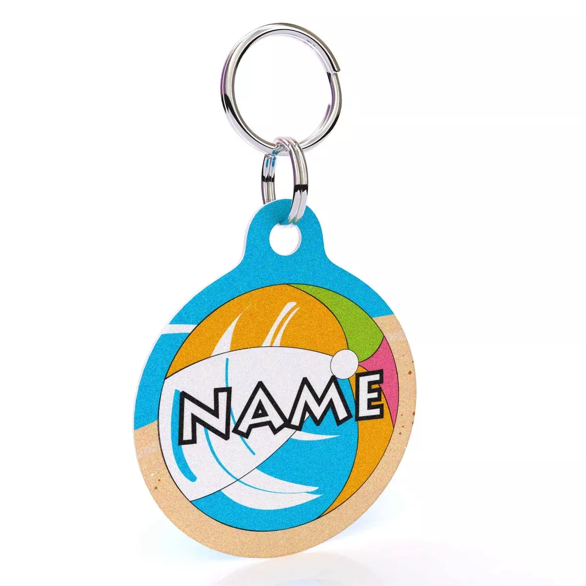 Beach Party HD Dog ID Tag