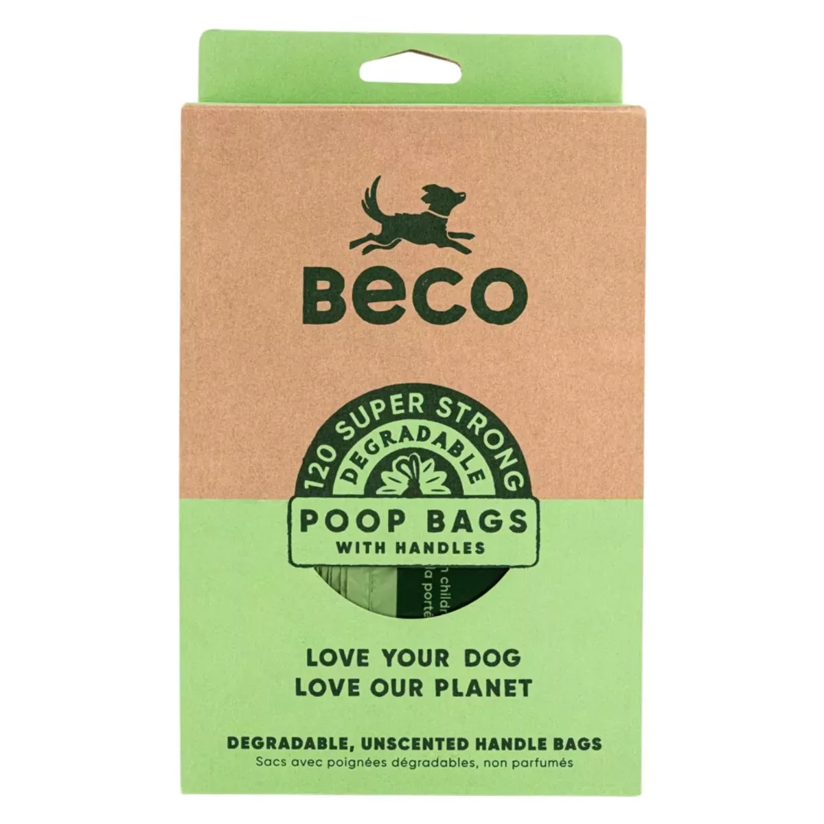 Beco Pets Unscented Poop Bags with Handles